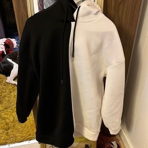 black and white sweatshirt size medium